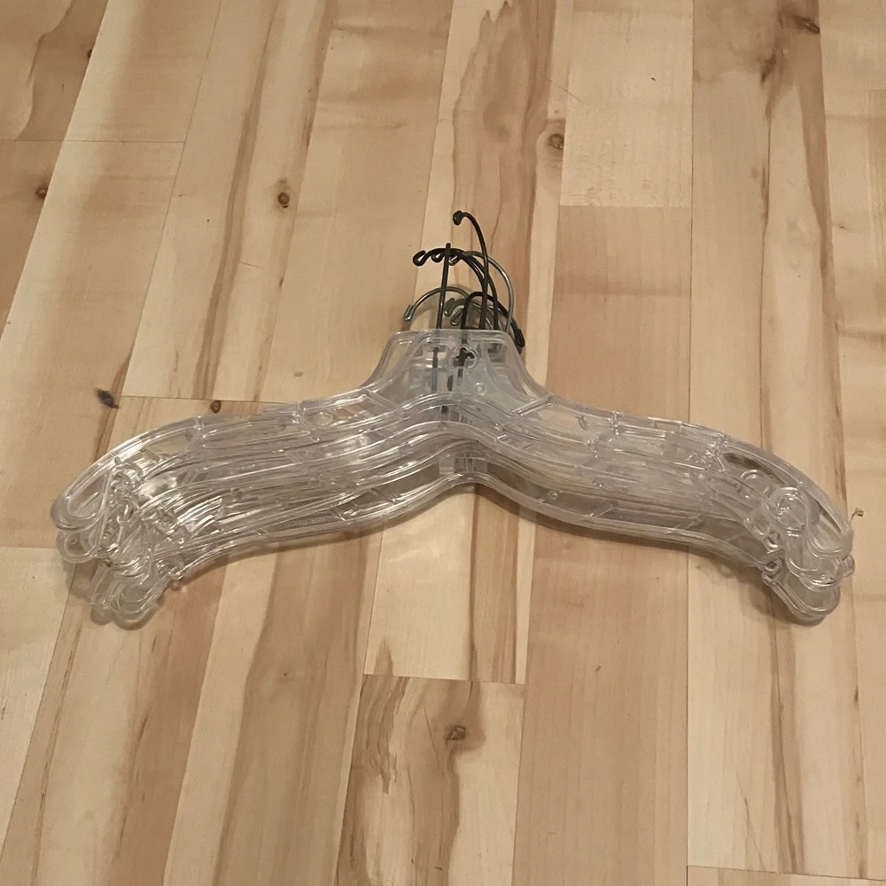 10 Clear Plastic Clothing Hangers Clothes Hangers